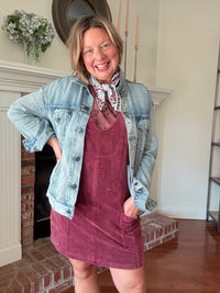 Rosie Corduroy Romper - Raspberry