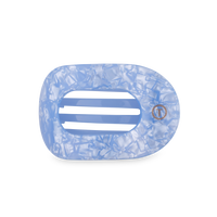 TELETIES - Flat Round Hair Clip | Medium | Blue Lagoon