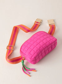 Ezra Quilted Belt Bag - Magenta