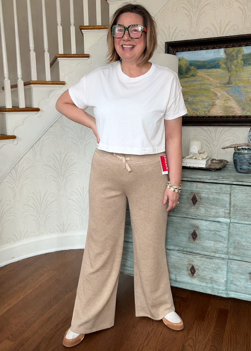 SPANX Wide Leg Pant - Dune Heather