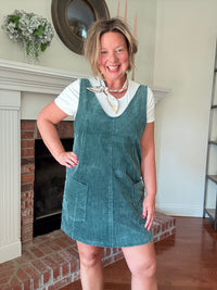 Rosie Corduroy Romper - Washed Teal