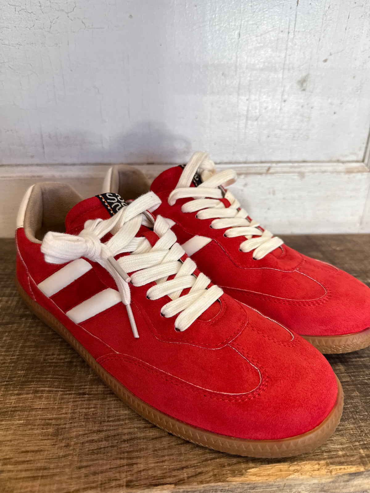 Red Retro Suede Sneaker