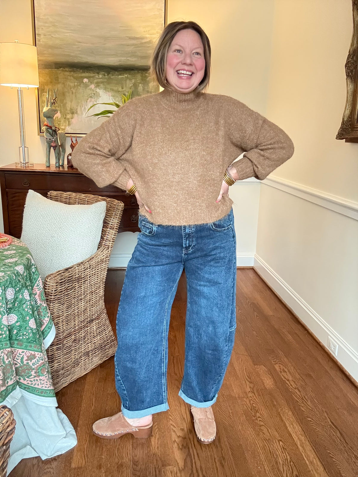 Vintage Inspired Tapered Barrel Jean