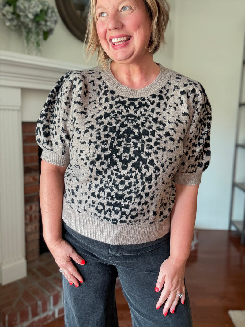 Remi Puff Sleeve Sweater - Mocha