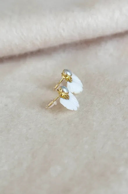 Mother of Pearl Fan Studs