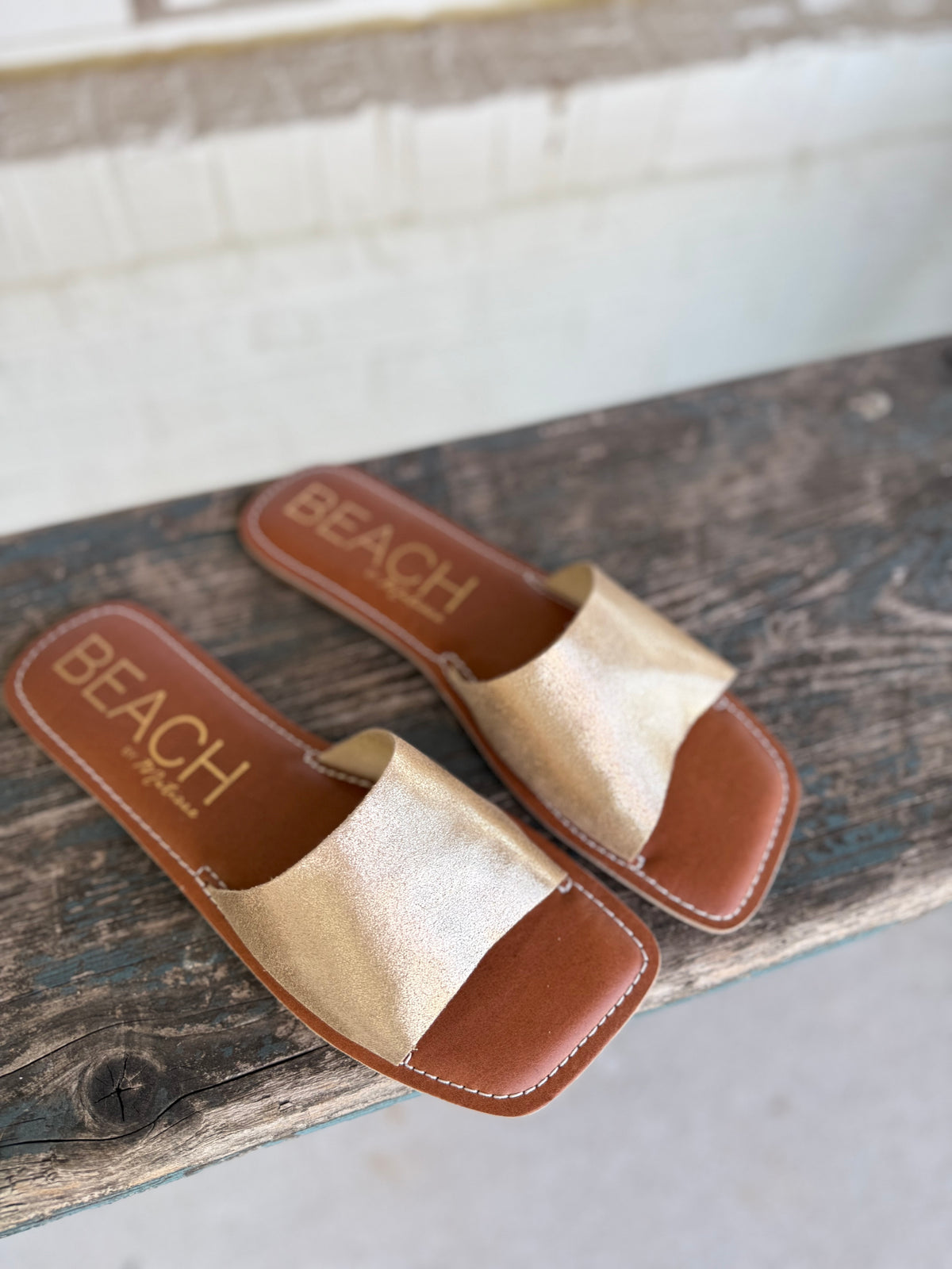 Bali Gold Slip On Sandals