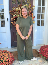 SPANX AirEssentials Wide Leg Pant - Monstera Petite