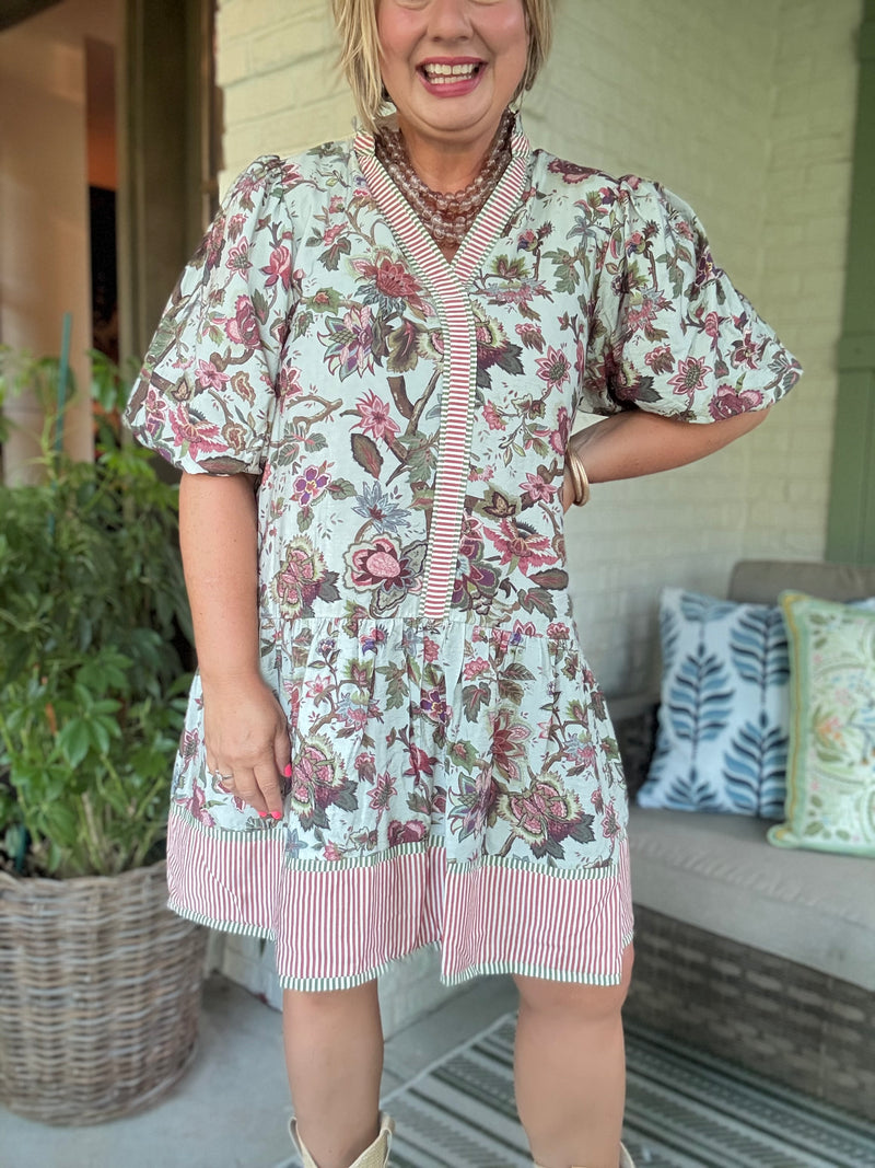 Maddie Puff Sleeve Floral Dress