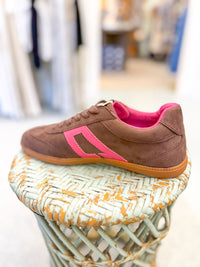 Saffron Sneaker - Brown and Pink