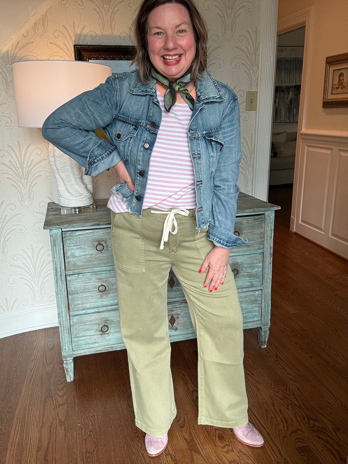 The Naomi "Pajama" Jean - Olive Green