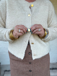 Warm Whispers Cream Cardigan