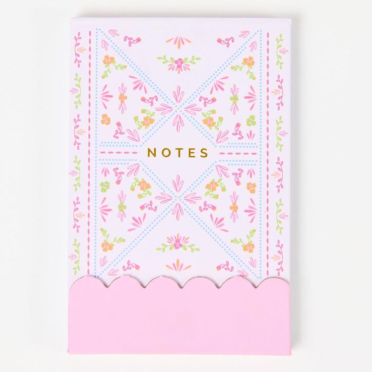 Flip Notepad Floral Stitch