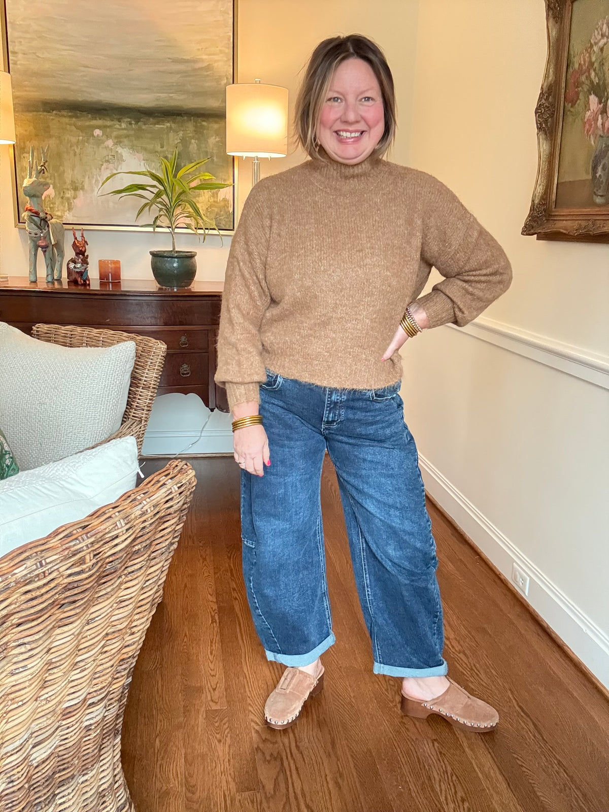 Vintage Inspired Tapered Barrel Jean