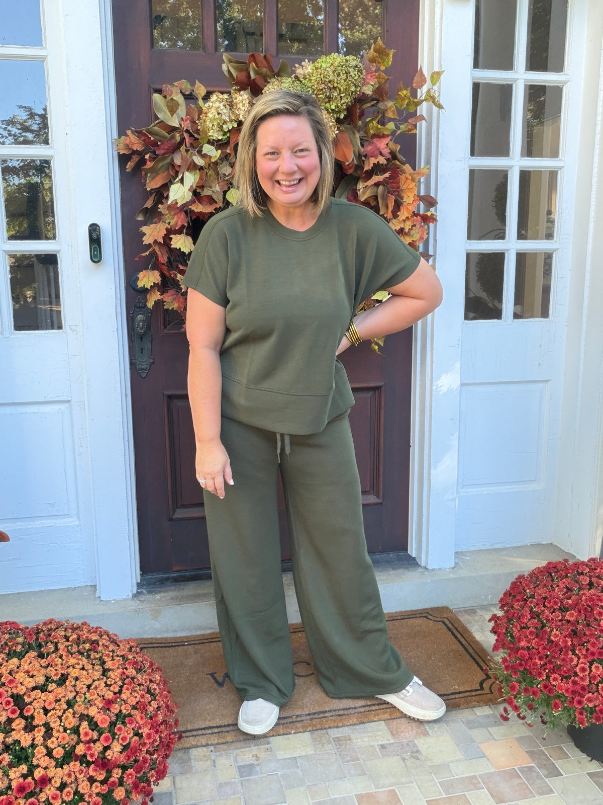 SPANX AirEssentials Wide Leg Pant - Monstera Petite