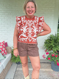 Sadie Flutter Sleeve Top