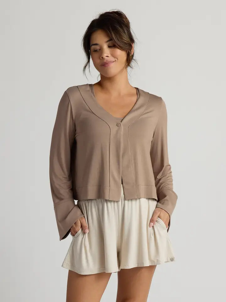 Essential Kimono Top - Taupe