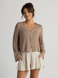 Essential Kimono Top - Taupe