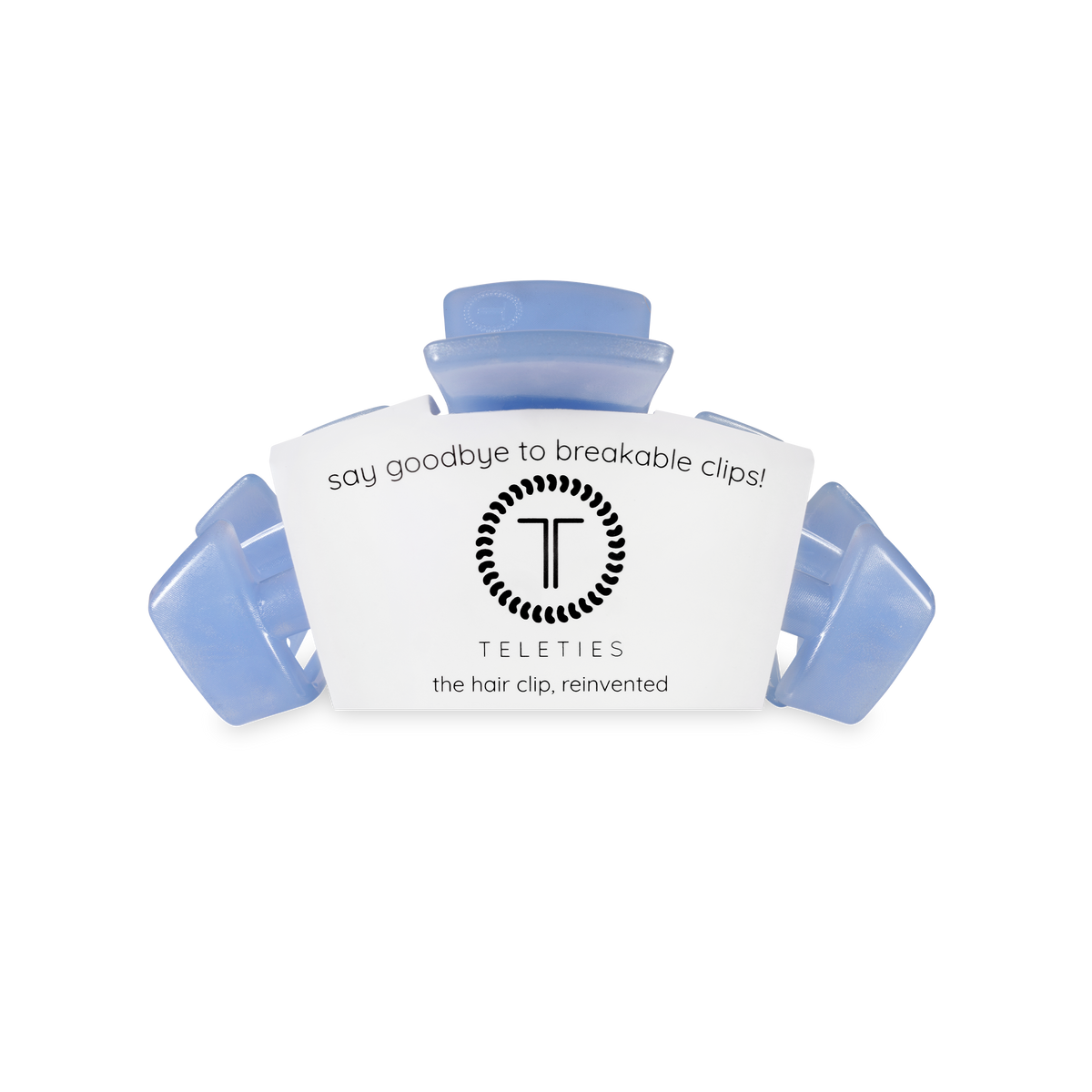 TELETIES - Classic Hair Clip | Small | Blue Lagoon