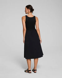 SPANX Scoop Neck Midi Dress - Black