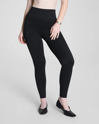 SPANXshape Ribbed Knit Legging - Black