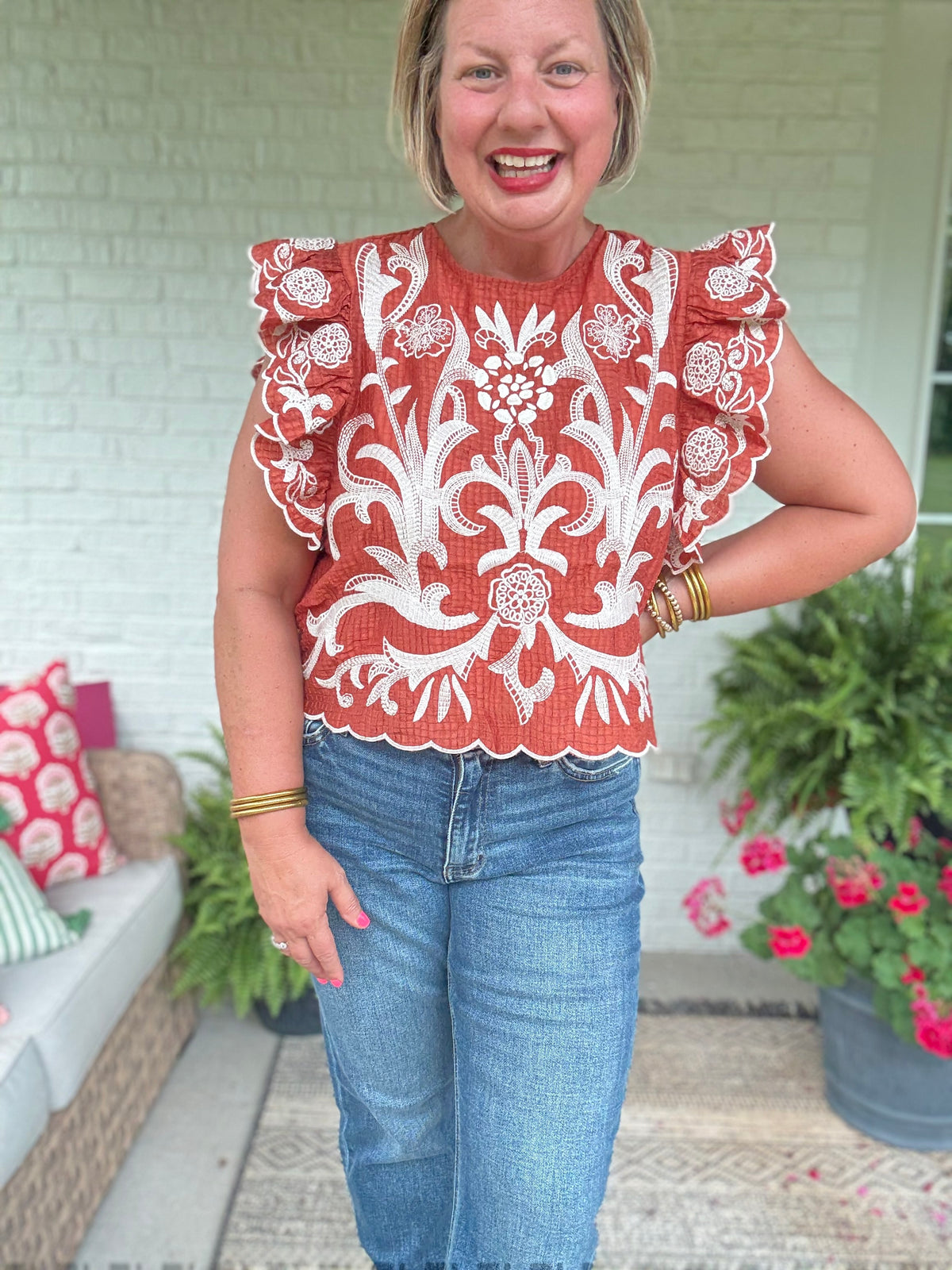 Sadie Flutter Sleeve Top