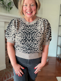 Remi Puff Sleeve Sweater - Mocha