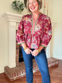 Harvest Bloom Peplum Top