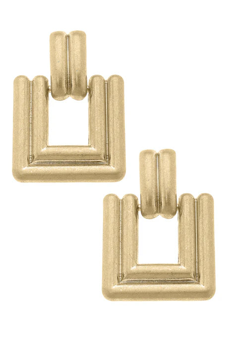 Dina Door Knocker Earrings - Gold