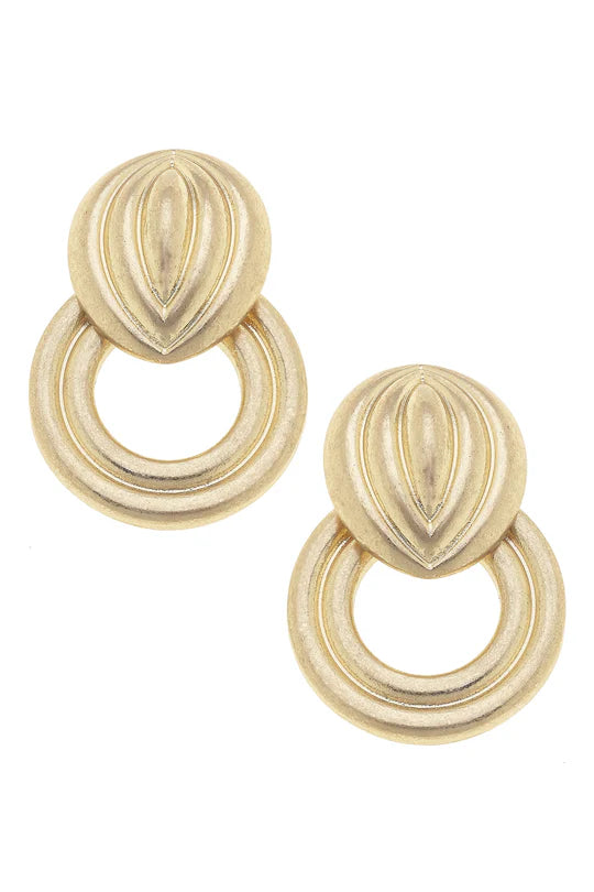 Anna Doorknocker Earrings - Gold