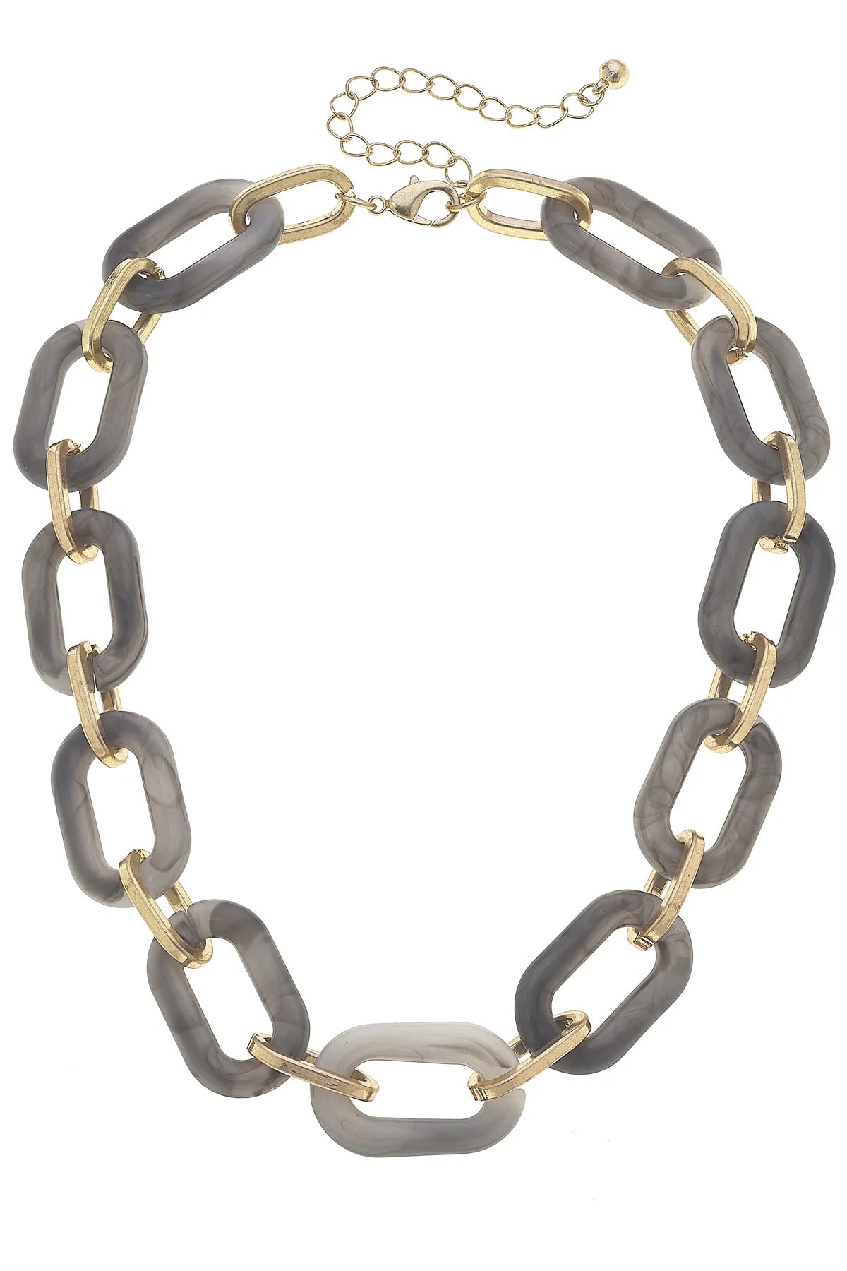 Mallory Linked Necklace - Gray