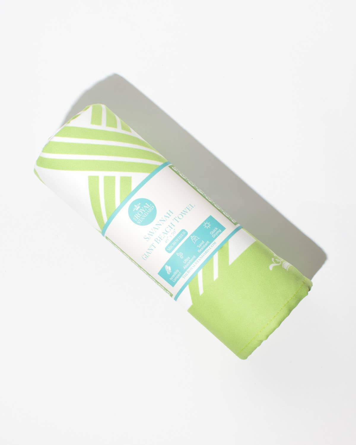 The Royal Standard - Savannah Giant Beach Towel    Green/White    40x70