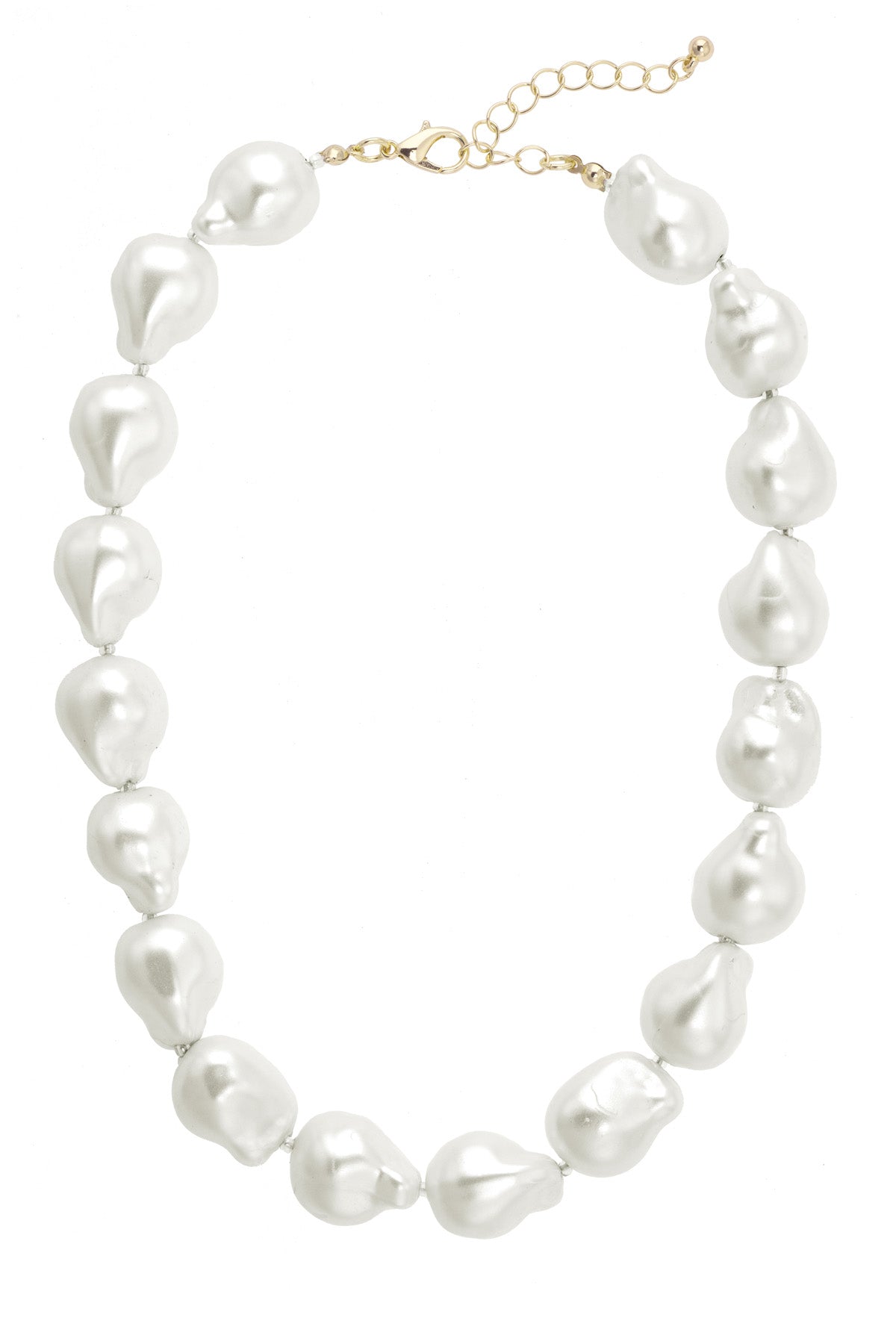 Darling Baroque Pearl Statement Necklace in Ivory