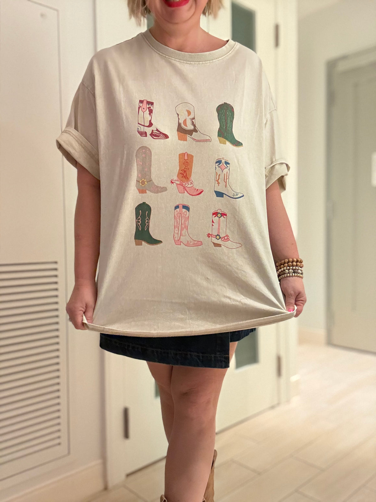 Oversized Bright Boots Tee