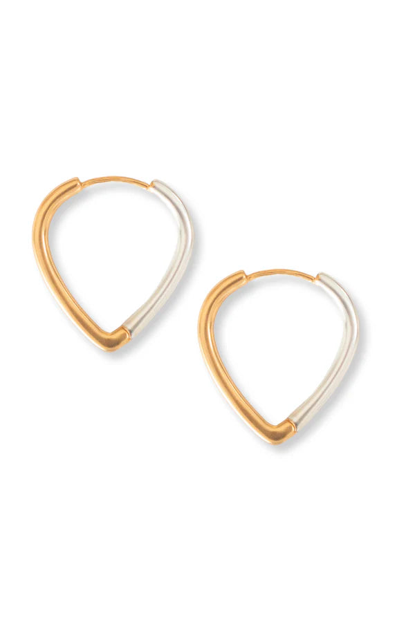 Nora Hoop Two Toned Earring