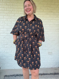 Golden Meadow Shirt Dress
