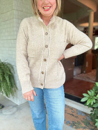 The Cozy Ridge Cardigan - Taupe