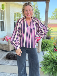 Violet Lane Striped Top