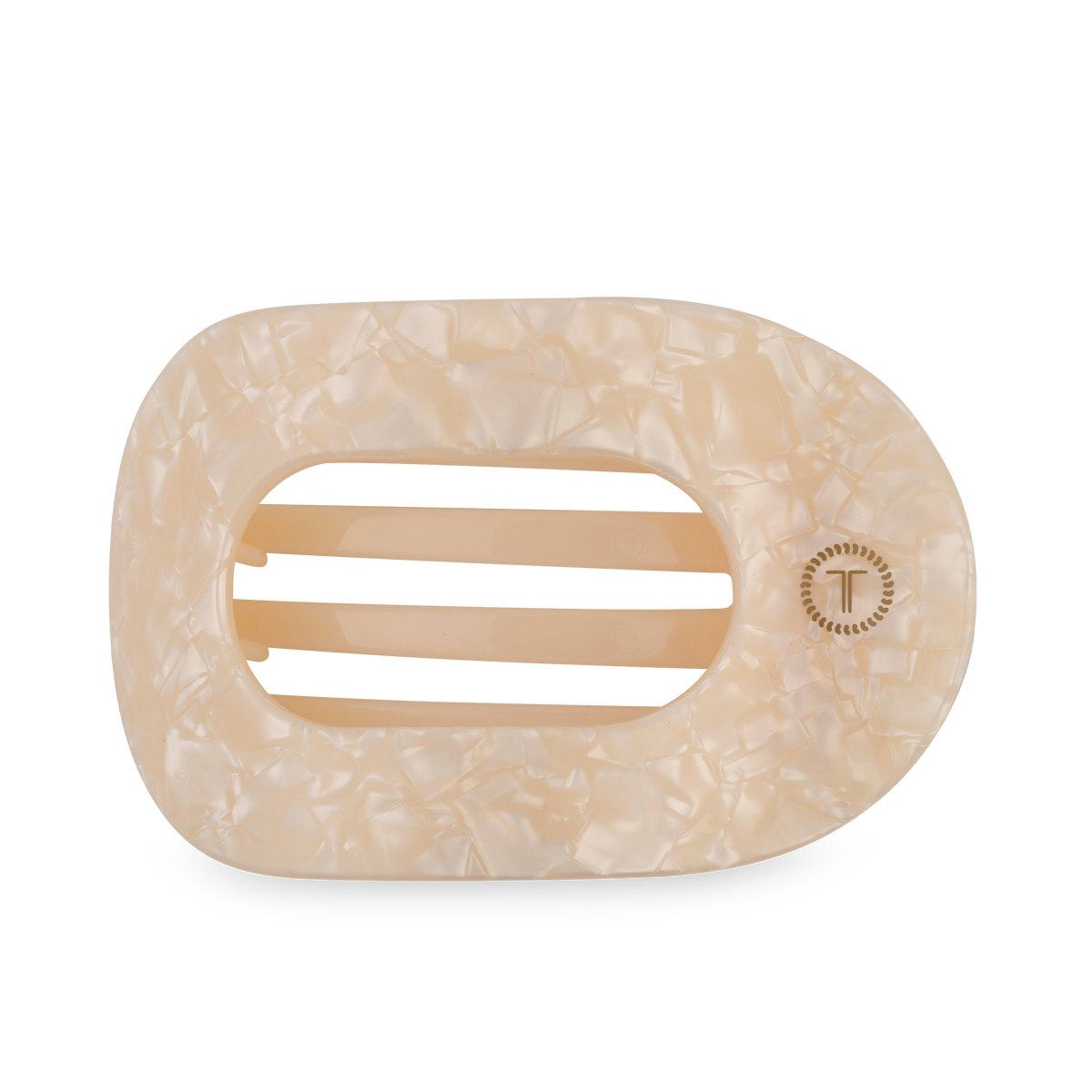 TELETIES - Flat Round Hair Clip | Large | Soft Surf