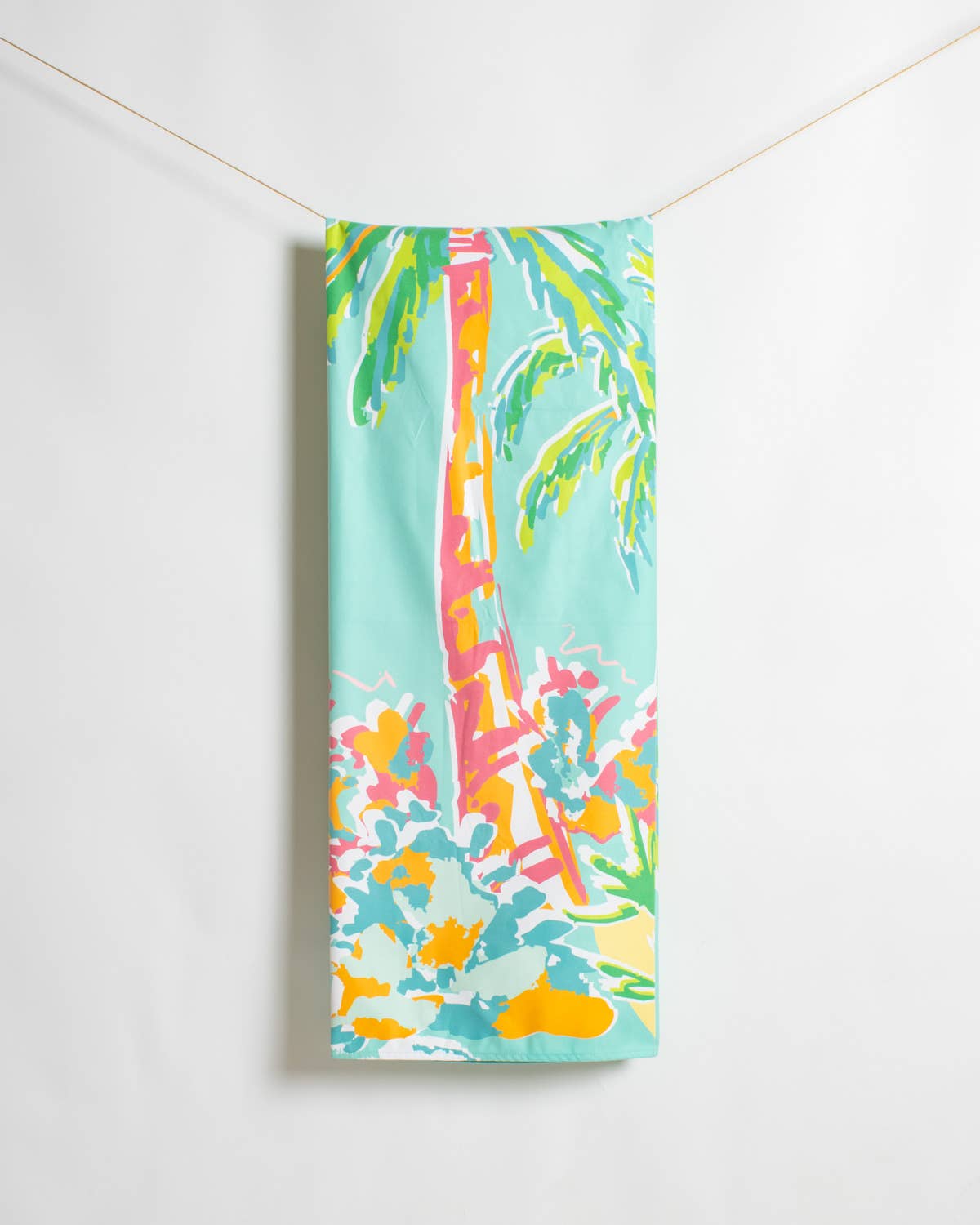The Royal Standard - Caribbean Palm Giant Beach Towel    Aruba Blue/Multi    40x70