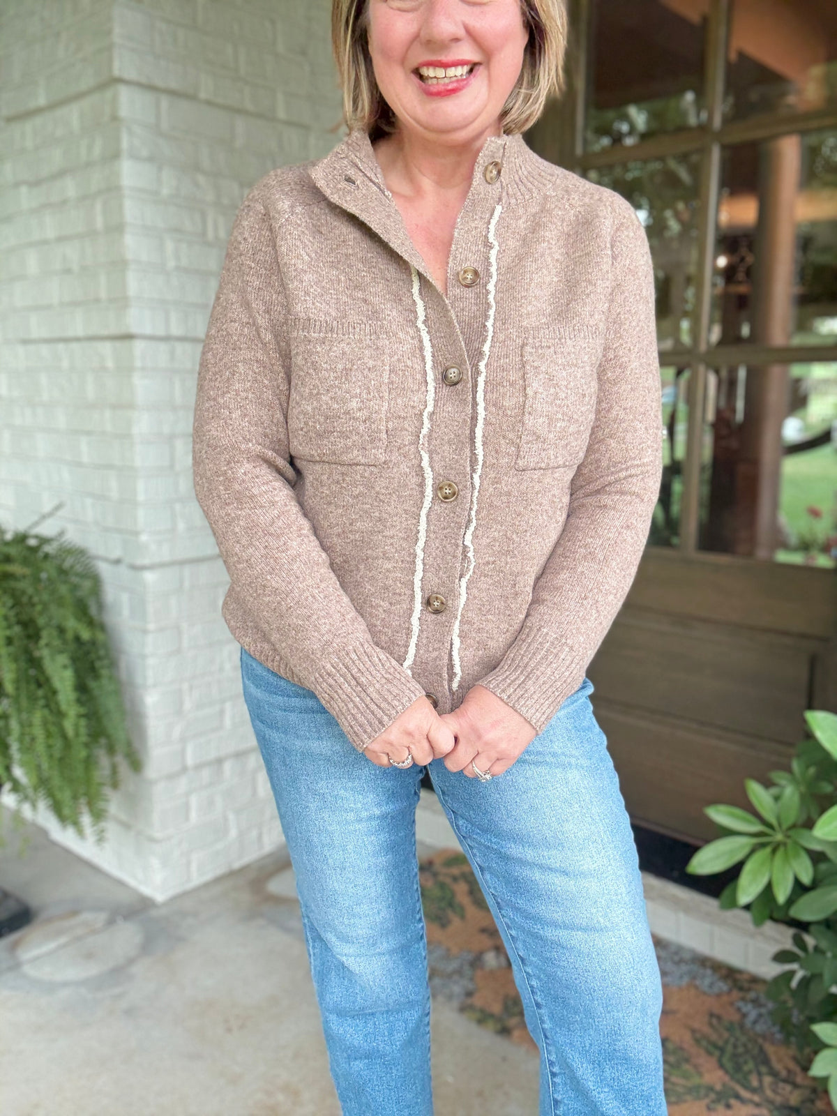 The Cozy Ridge Cardigan - Mocha