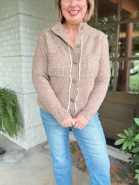 The Cozy Ridge Cardigan - Mocha