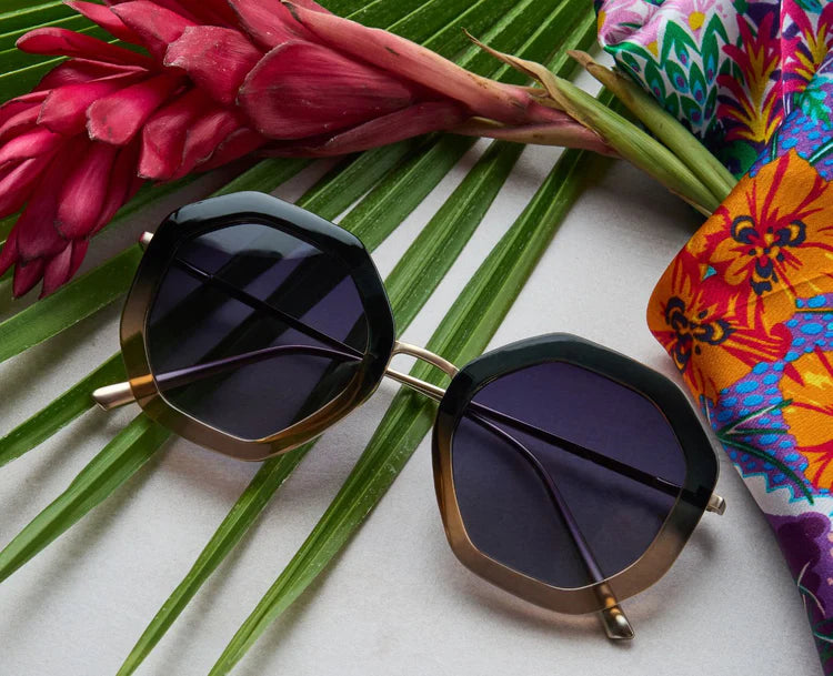 Solana Polarized Sun Peepers - Black/Tan