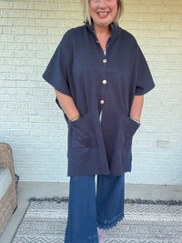 Midnight Stroll Navy Cape