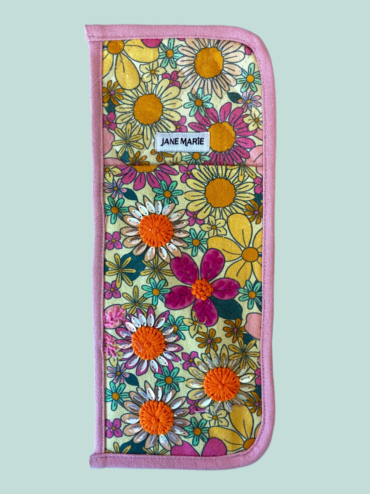 Fancy Floral Hair Tools Sleeve