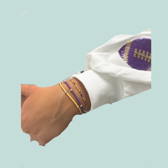 Gameday Hope Unwritten Bracelets - Purple & Yellow