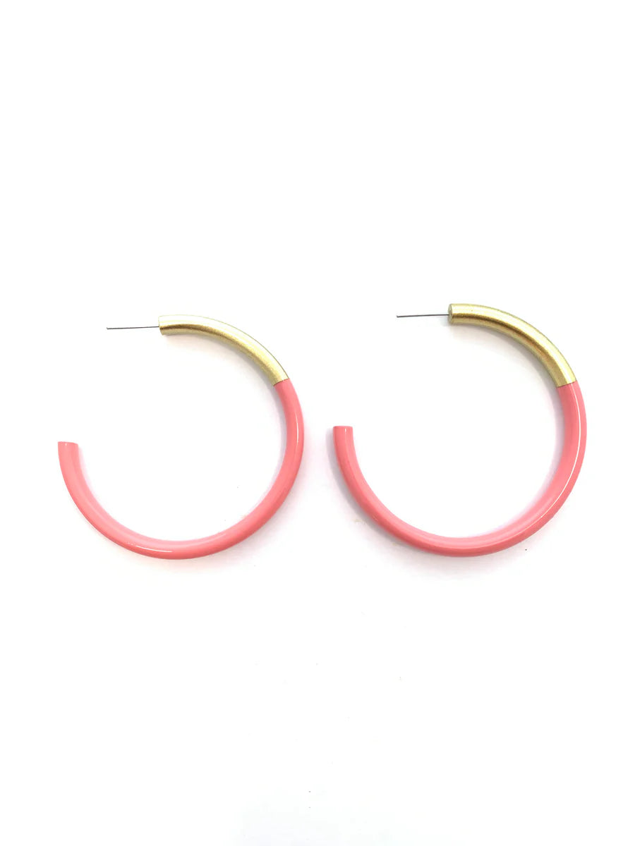 LIZ Large Hoop - Coral