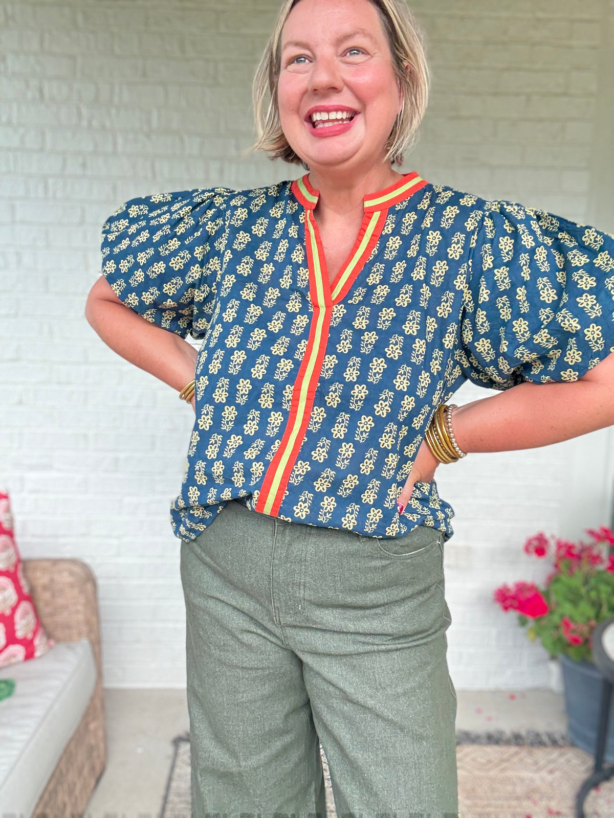 Sienna Bloom Navy Top