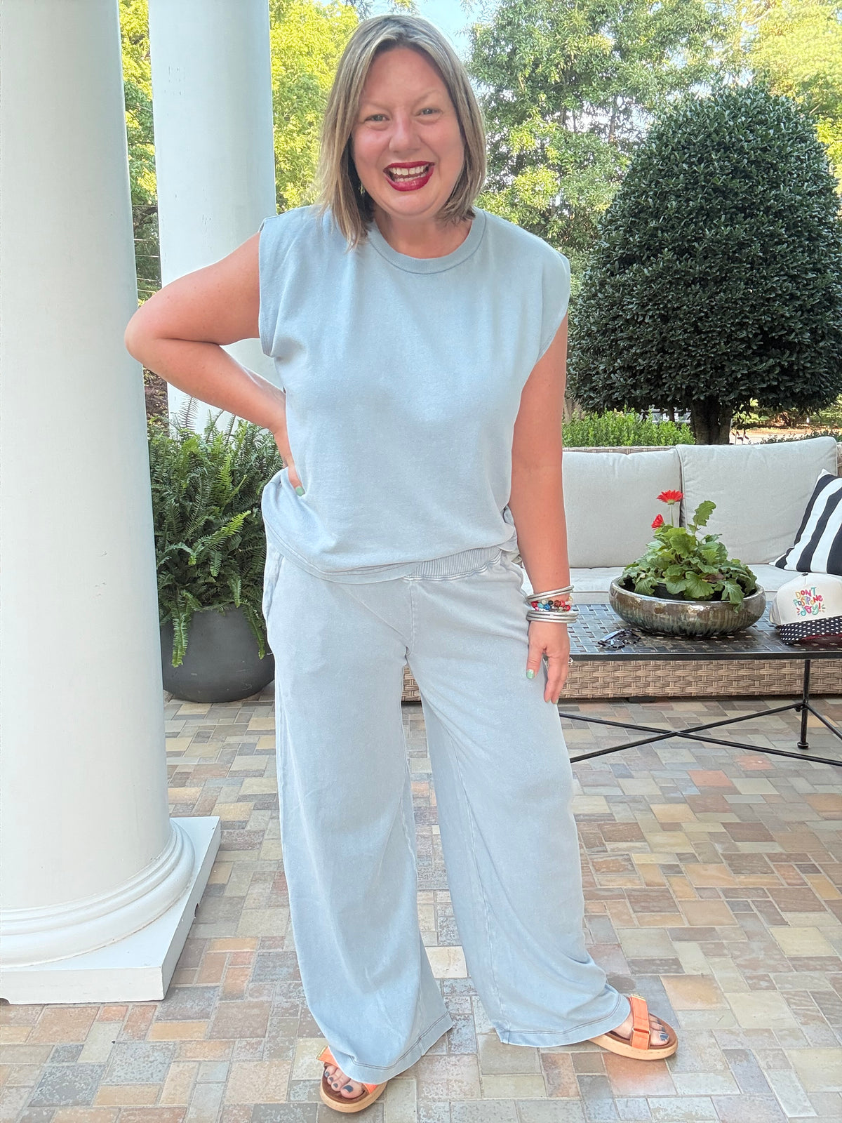 Poppy & Pine Knit Pant Set – Denim