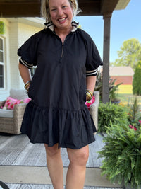 Lucy Drop Waist Dress - Black