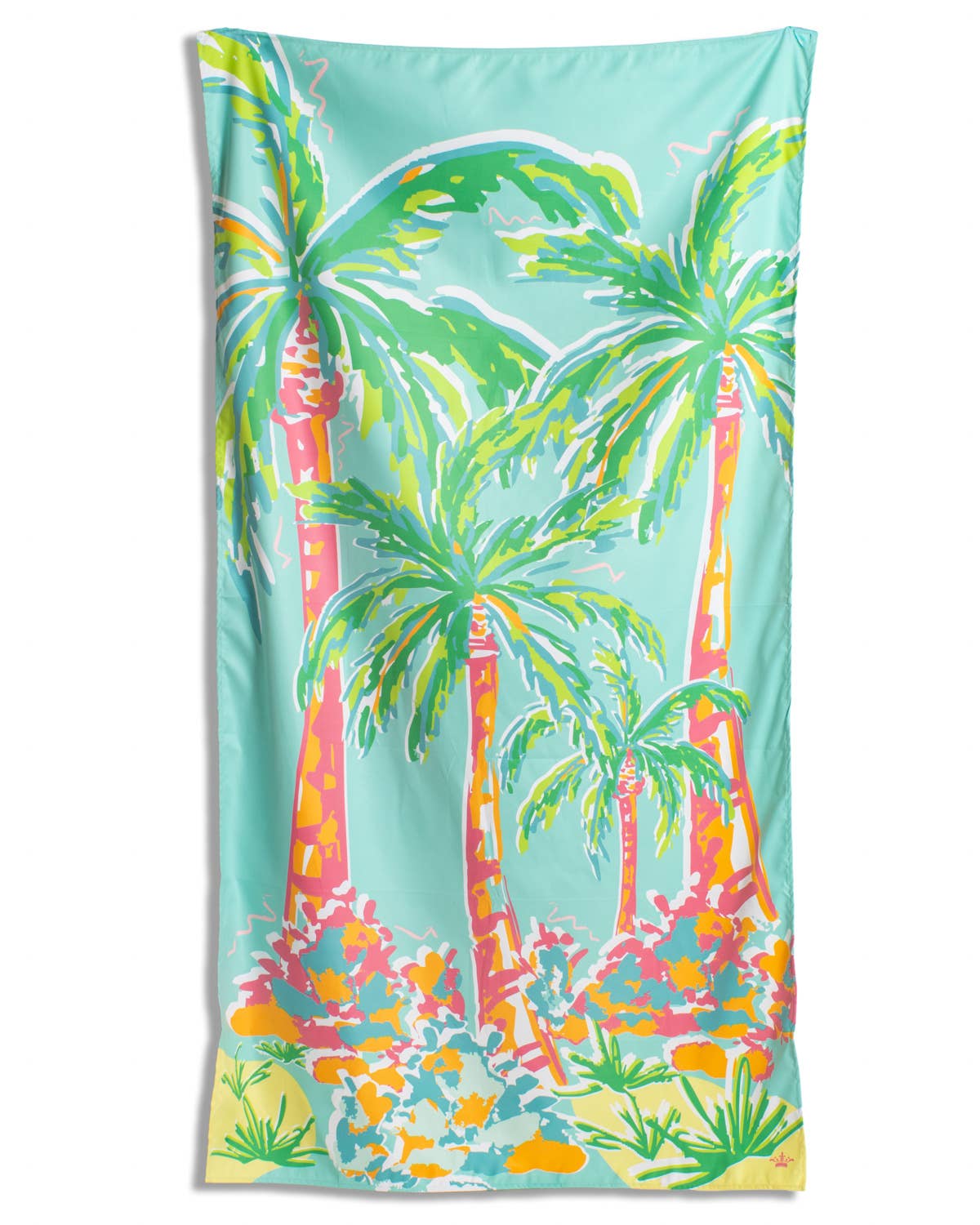 The Royal Standard - Caribbean Palm Giant Beach Towel    Aruba Blue/Multi    40x70